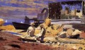 En attendant les bateaux réalisme Winslow Homer